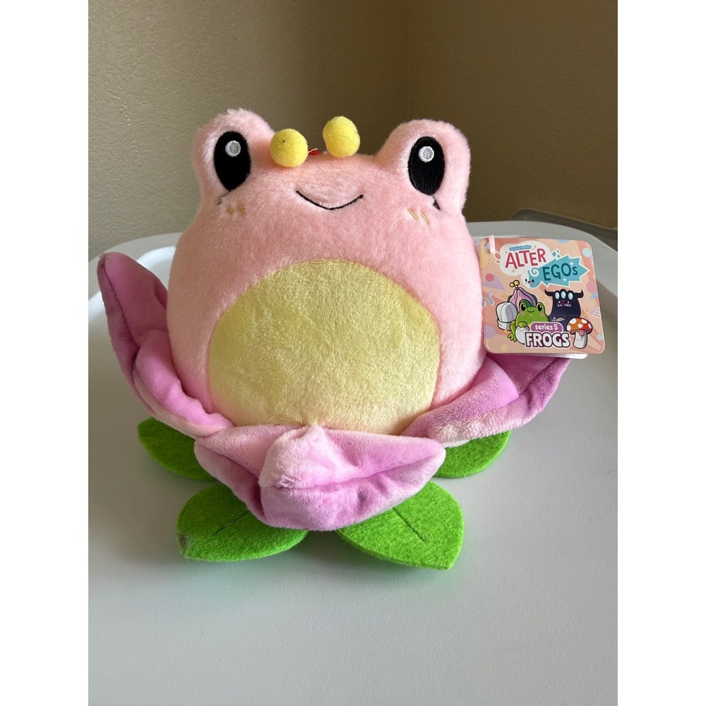 Squishable Alter Ego Frog Lotus Flower Pink Plush Series 5 NWT